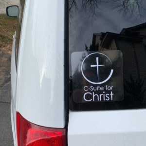 C-Suite For Christ window cling.