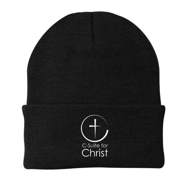 Knit Beanie - Embroidered