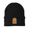 Knit Beanie - Leather Patch (Add Your Chapter Logo)