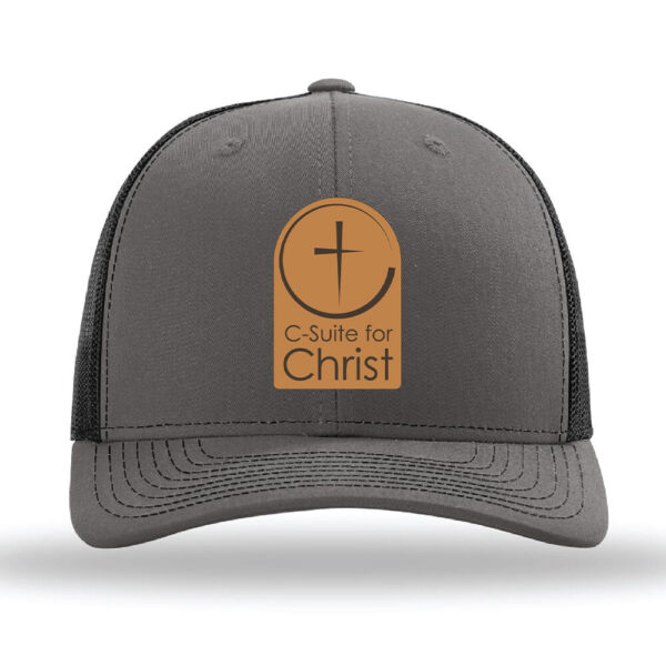 Trucker Hat - Leather Patch (Add Your Chapter Logo) - Image 2