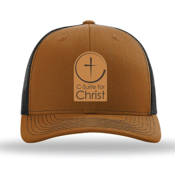 Trucker Hat - Leather Patch (Add Your Chapter Logo) - Image 5