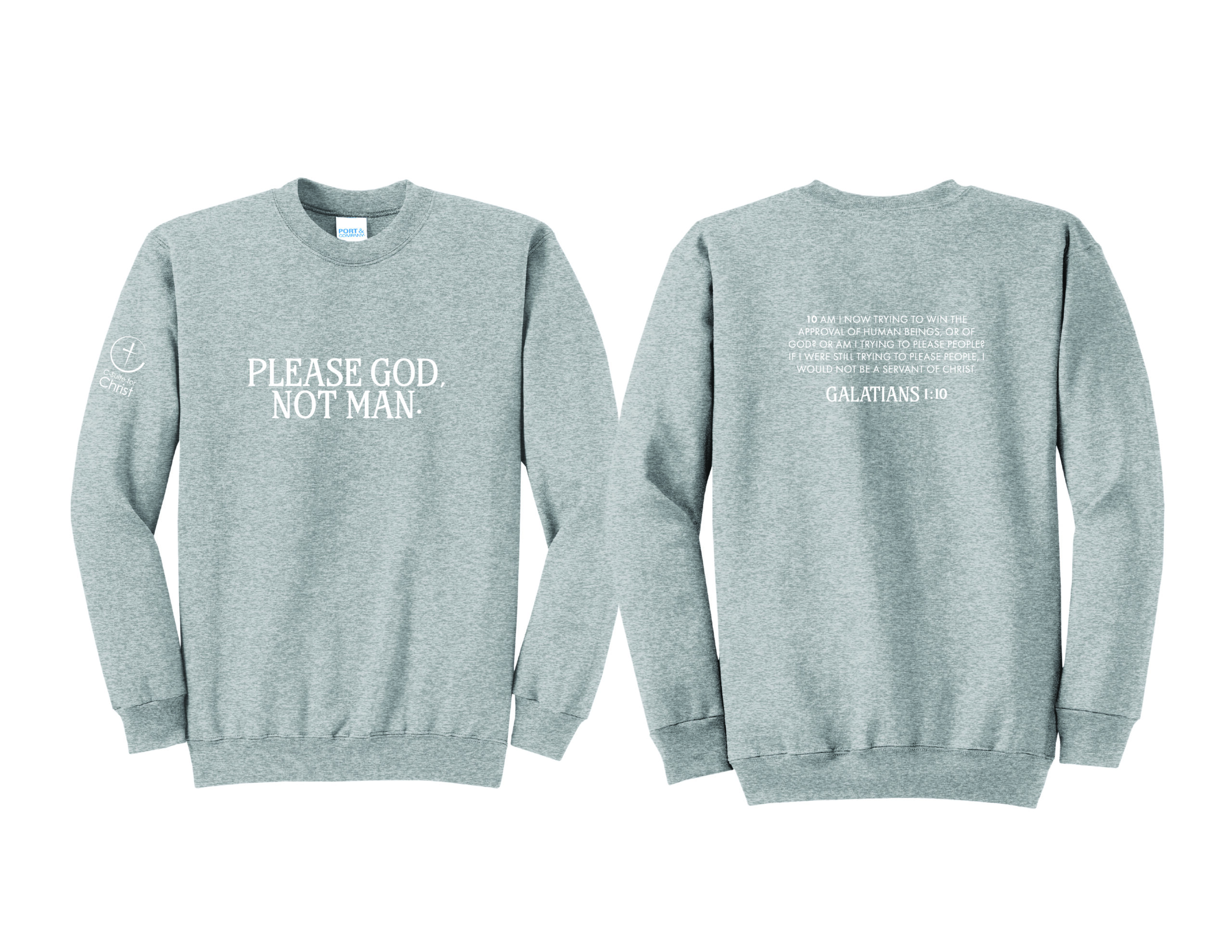 Please God Not Man Crewneck Sweatshirt