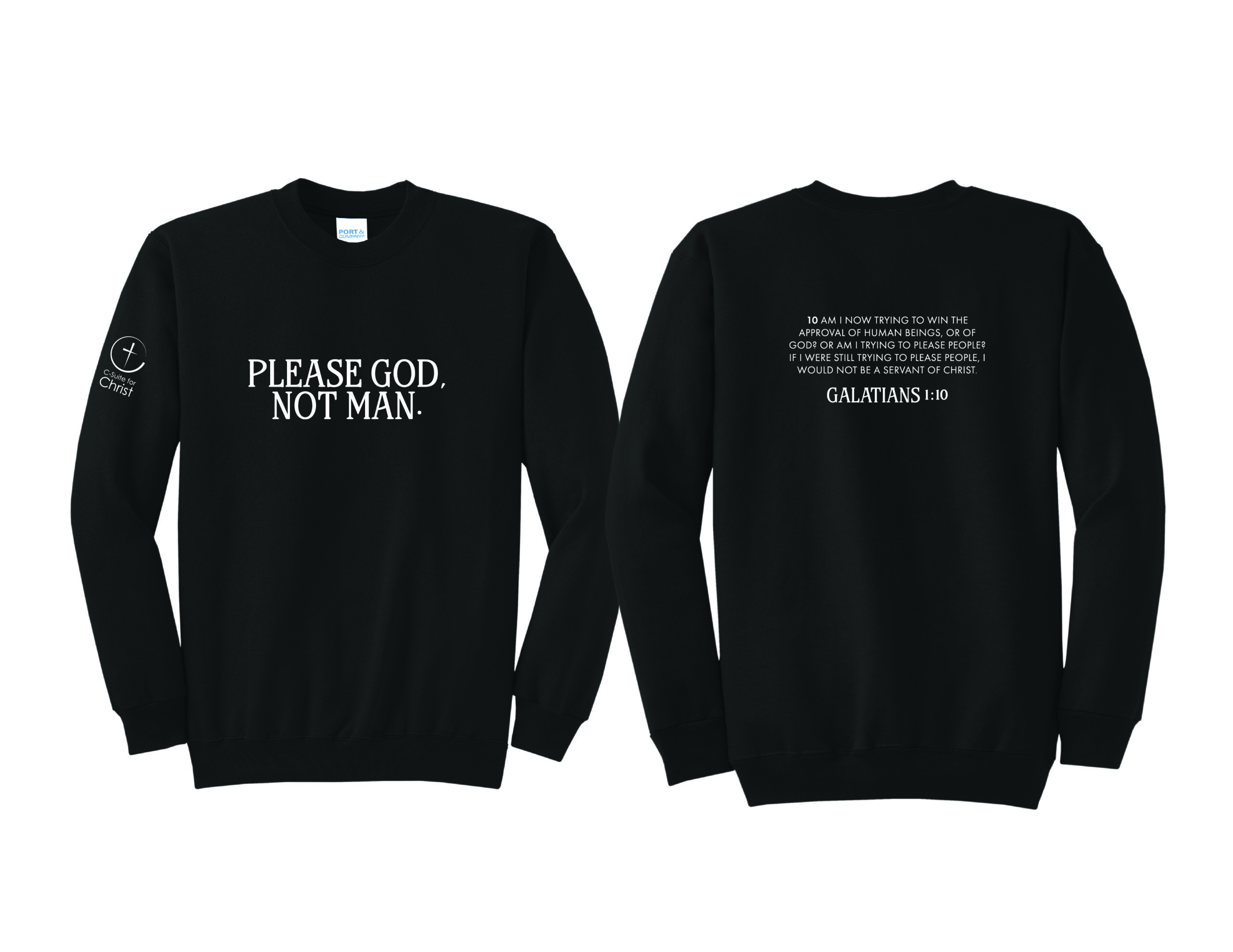 Please God Not Man Crewneck Sweatshirt - Image 2