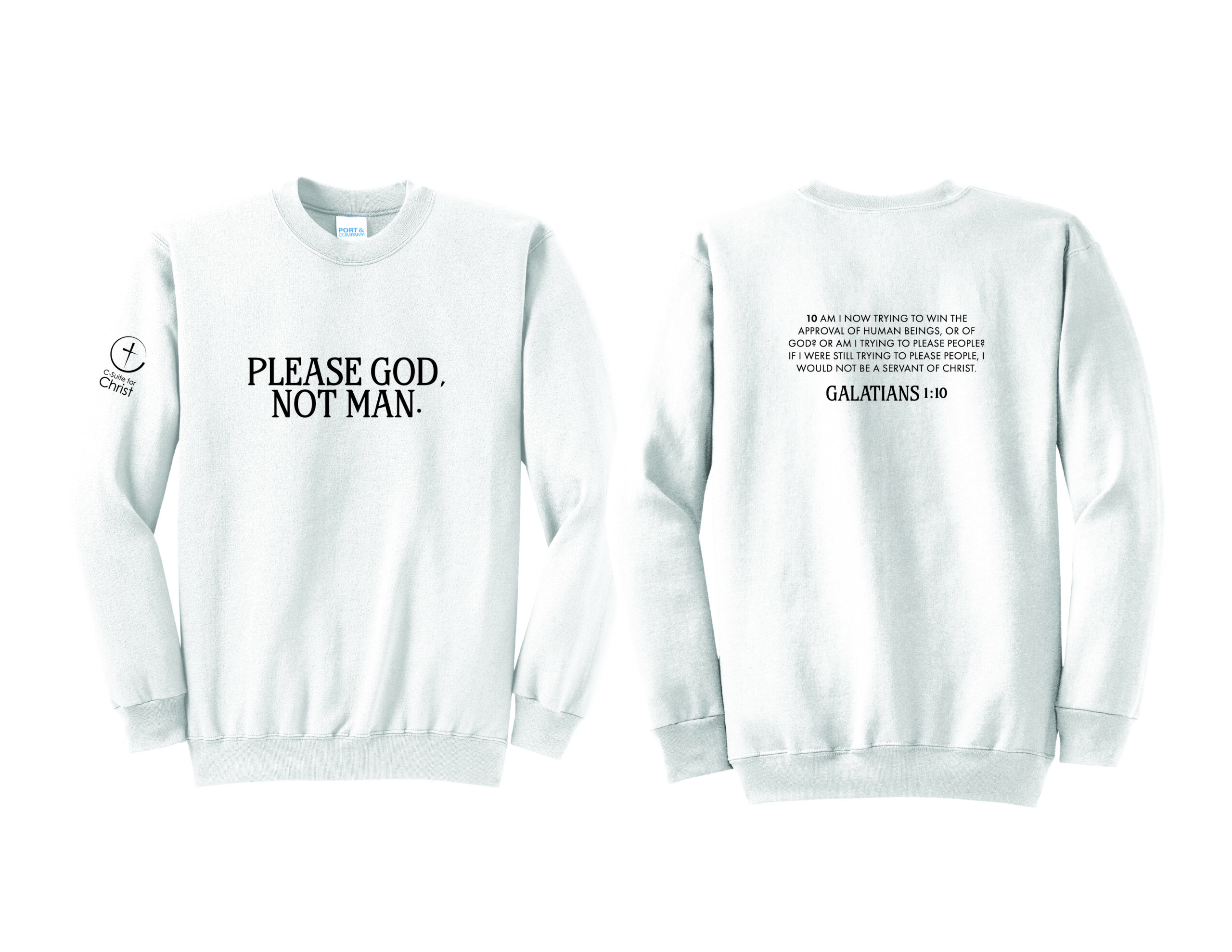 Please God Not Man Crewneck Sweatshirt - Image 3